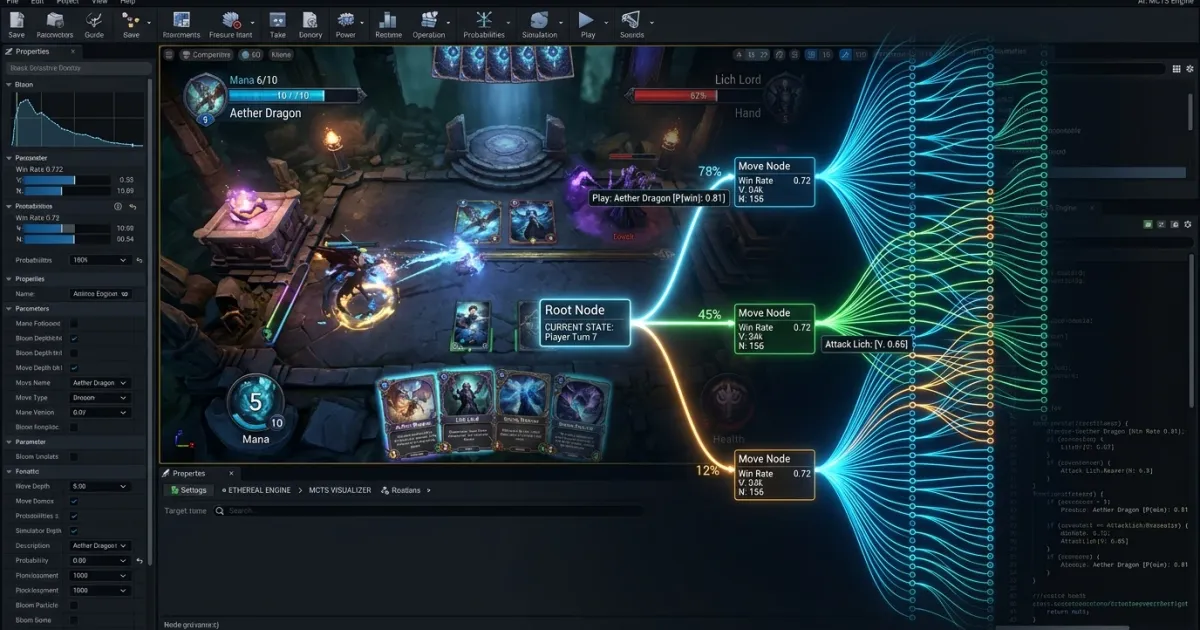 Unity 카드 배틀 AI를 위한 MCTS 분석: 선택·확장·시뮬레이션·역전파 구현법