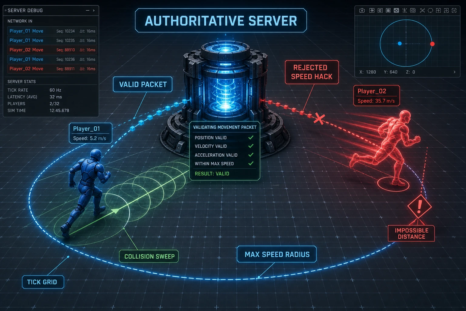Authoritative Server로 이동 Speed Hack 막기: 서버 패킷 검증 구현 가이드 썸네일