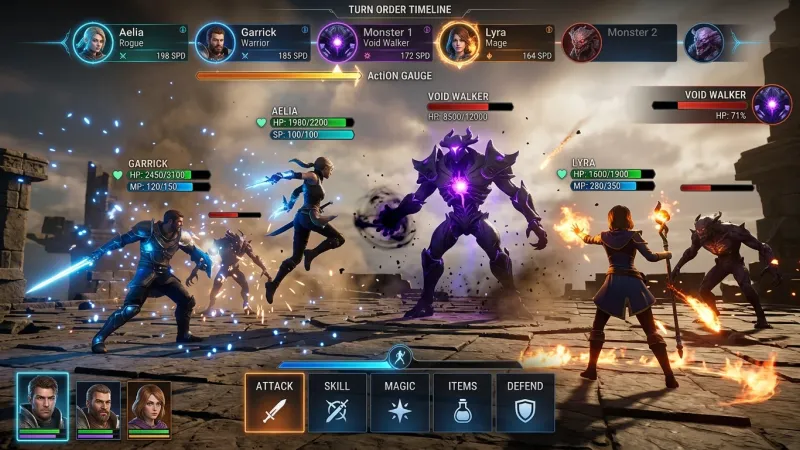 턴제 RPG의 속도(SPD)와 행동 게이지 계산 공식 모음
