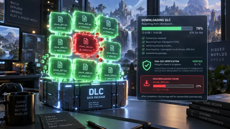 DLC 다운로드 중 손상됐을 때: 재개·재검증·재다운로드 패키지 무결성 테스트 가이드