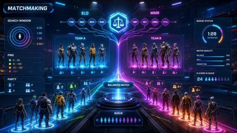 게임 매치메이킹 MMR/ELO 알고리즘 구현: 대기시간 가중치로 공정성과 매칭 속도 잡기