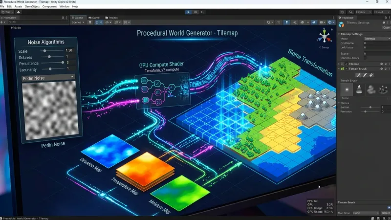 Unity Compute Shader로 AI 타일맵 PCG 최적화하는 법: GPU 병렬 생성 파이프라인