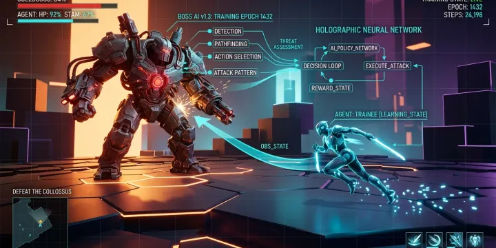 Unity ML-Agents로 지능형 보스 패턴을 학습시키는 강화학습 파이프라인 썸네일