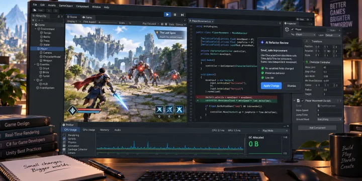 Cursor AI·GitHub Copilot 프롬프트 엔지니어링으로 Unity C# 코딩·리팩토링 속도 높이기 썸네일