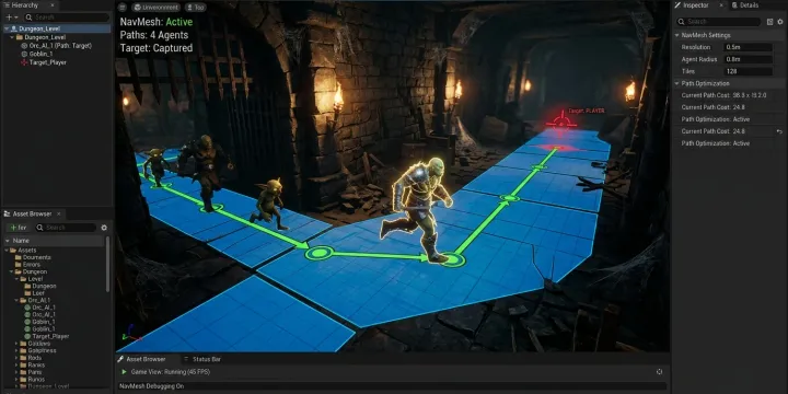 NavMesh 기반 몬스터 Pathfinding과 경로 최적화 기법 썸네일