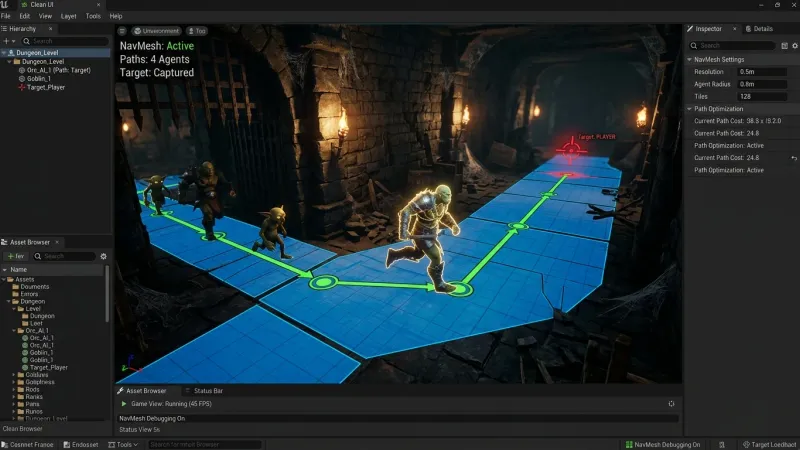 NavMesh 기반 몬스터 Pathfinding과 경로 최적화 기법