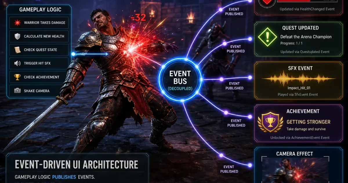 Event Bus로 UI와 게임 로직을 분리하는 설계
