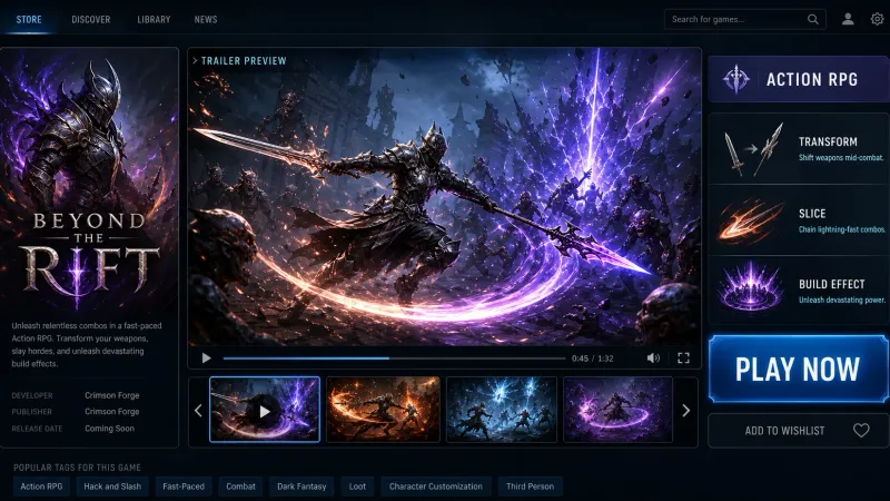 Steam 상점 페이지 구성: 첫 3초 캐치프레이즈와 ARPG 타겟 마케팅