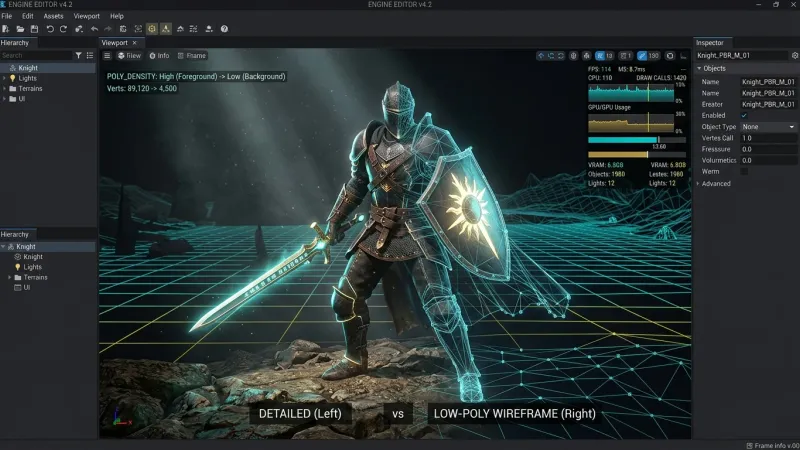 Unity LOD Group과 Mesh Simplifier로 3D 모델 프레임 최적화하는 방법