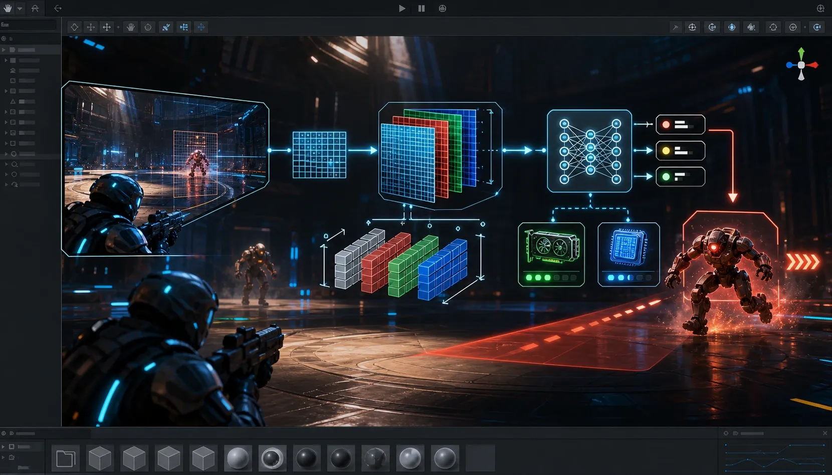 Unity 카메라 텍스처를 모델의 NCHW RGB 입력 텐서로 변환하는 전처리 과정